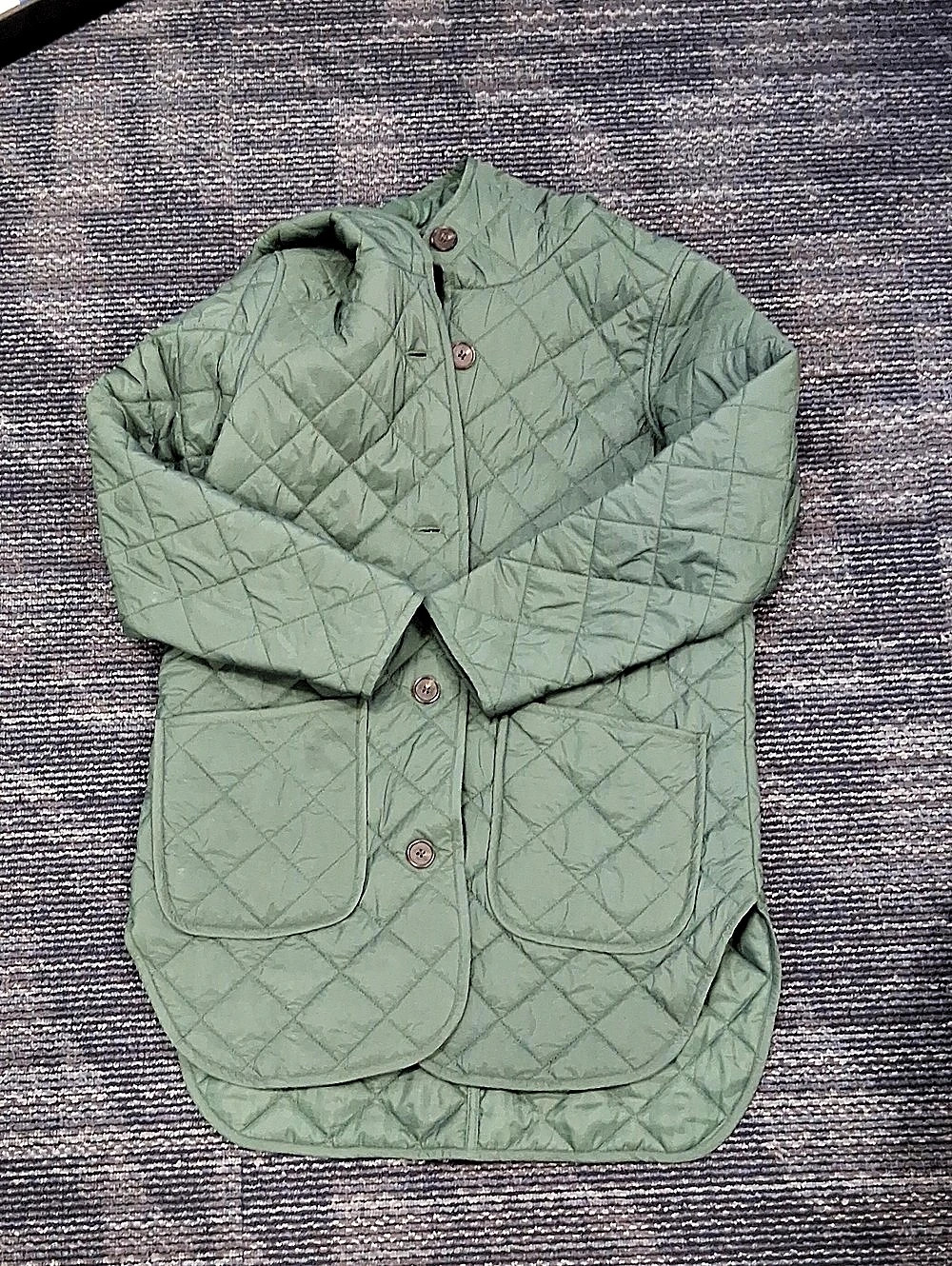 Old Navy Oversized Quilted Utility Jacket Green XS